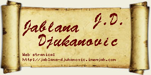 Jablana Đukanović vizit kartica